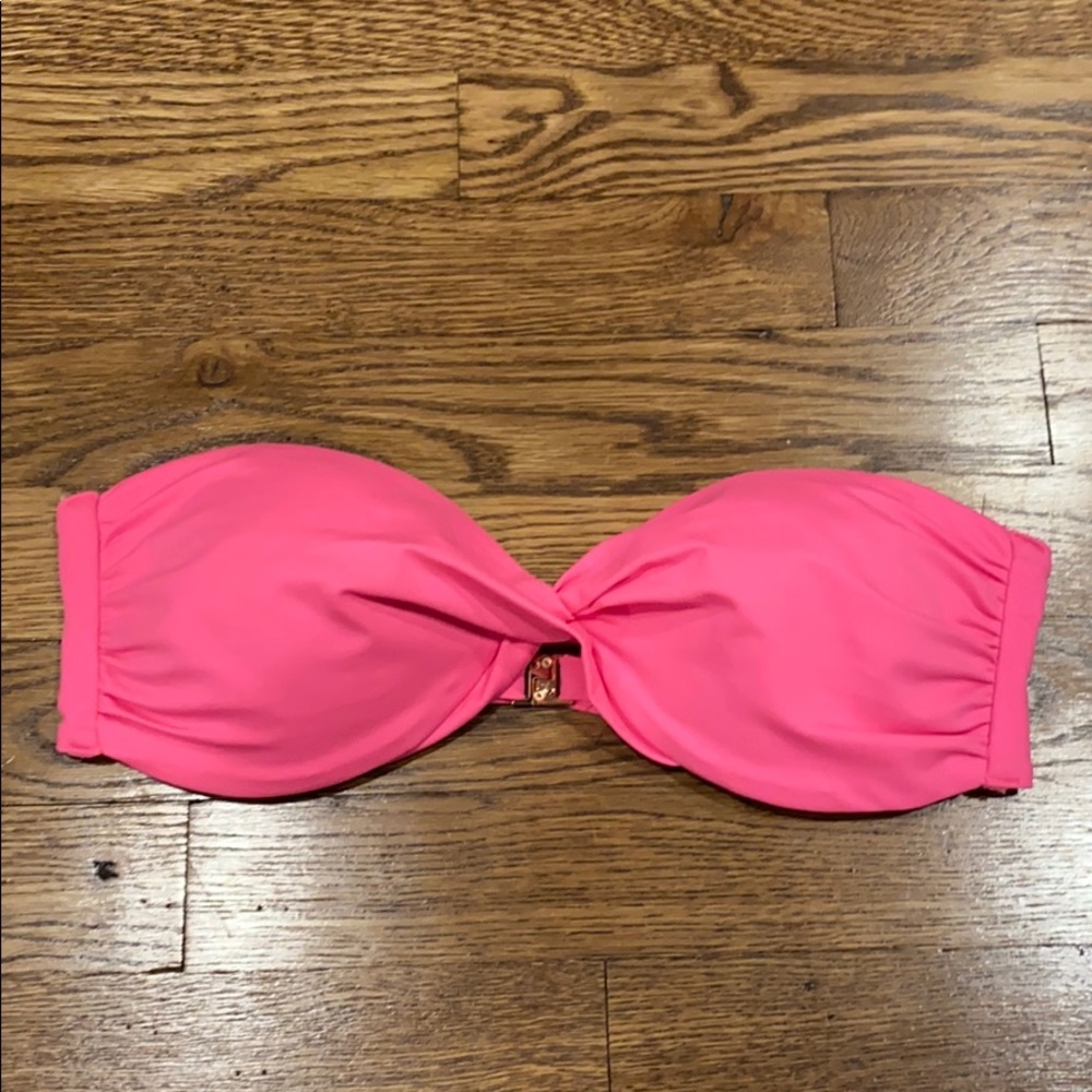 Pink Strapless Bikini Top